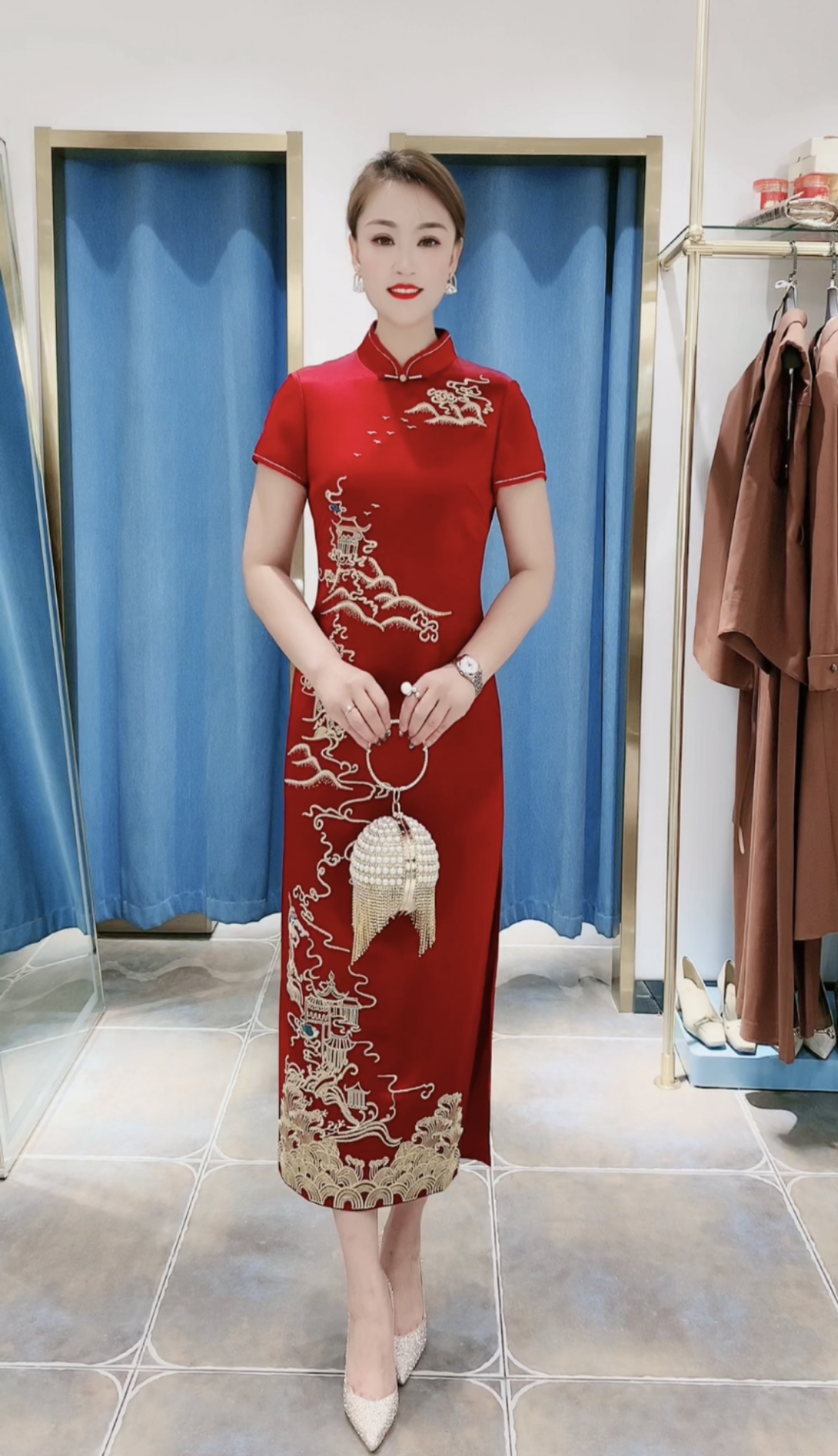 盘金线精美细腻礼服317307