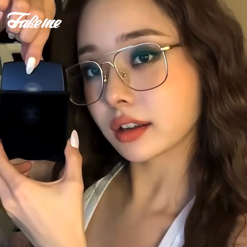 Fakeme（达人专属）宋智雅同款复古小众光学飞行员架中性Napoleon