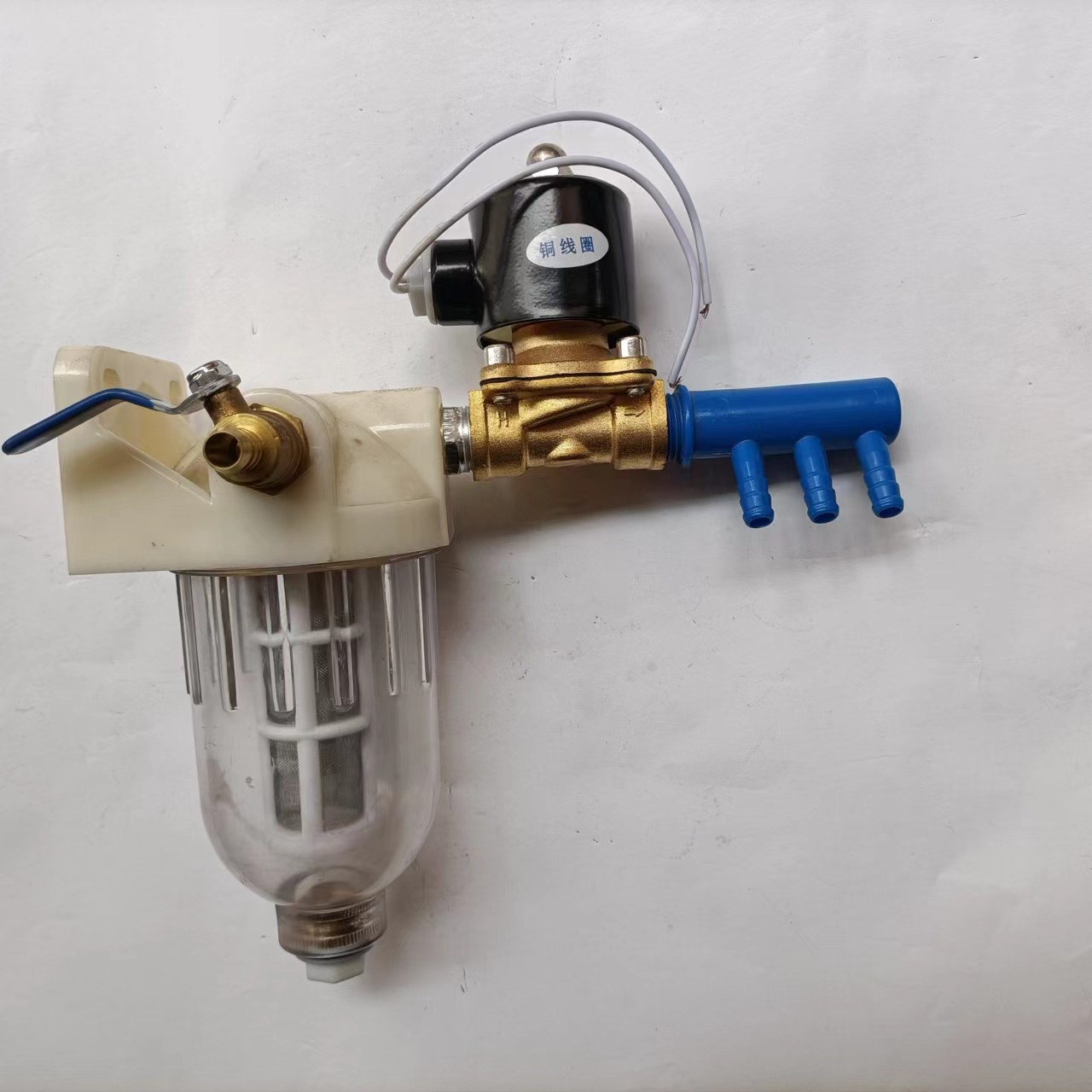 汽车淋水器配件电磁阀过滤器货车水箱透明淋水过滤杯滴水刹车滤网