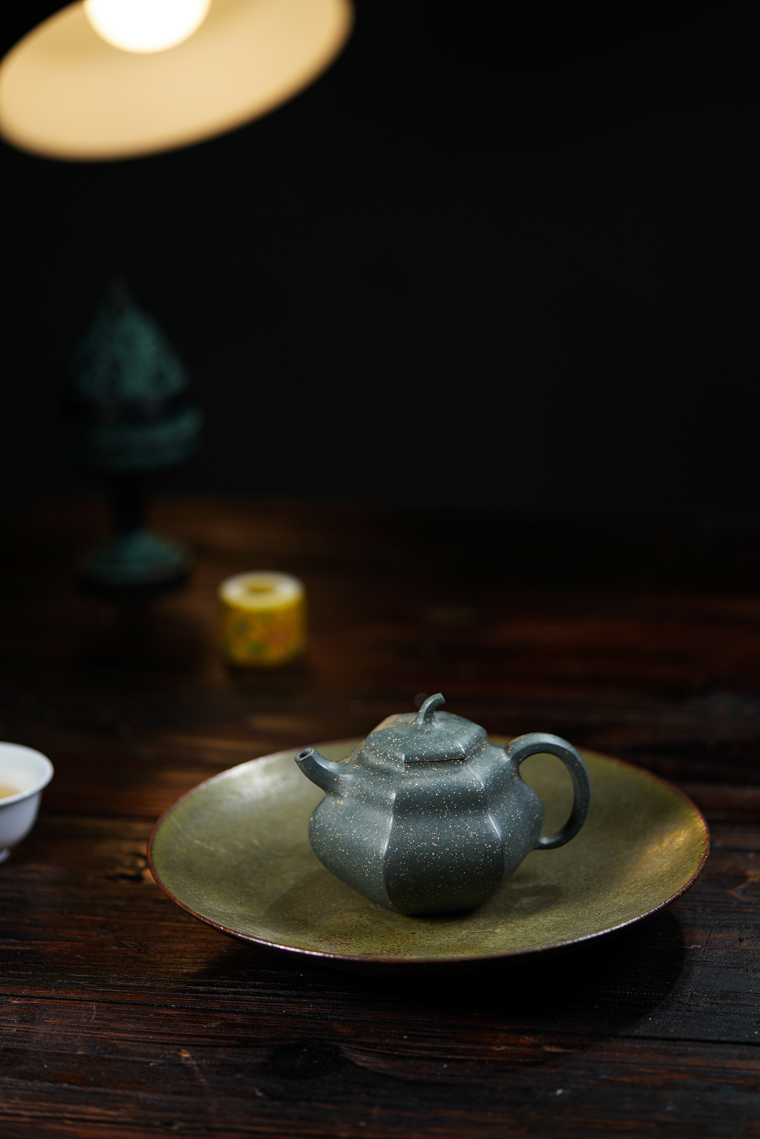贵妃窑 稀有绿泥葫芦壶
