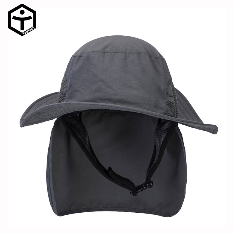 TAOTECH渔夫帽男女后帘遮阳运动防晒太阳帽透气可调节骑行登山