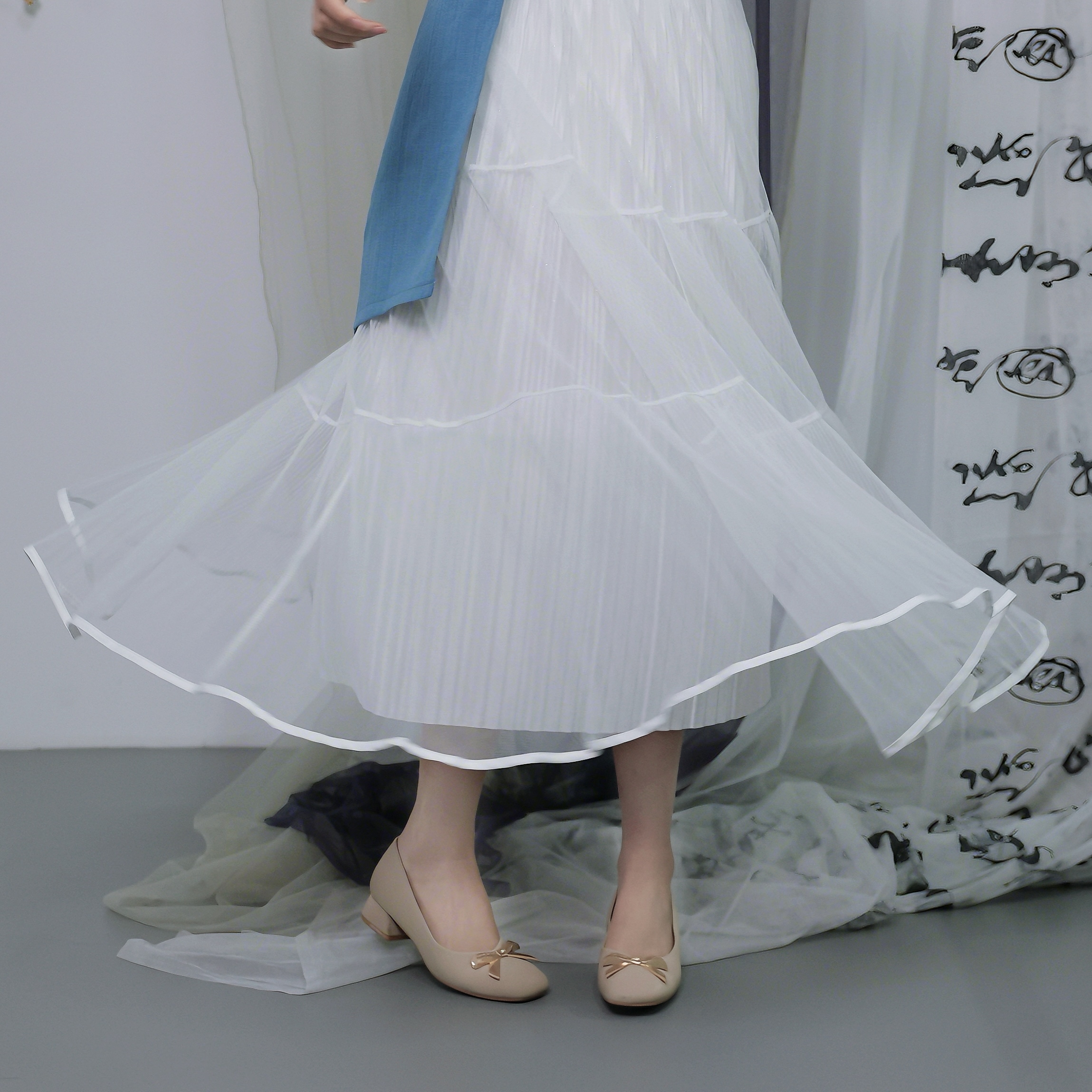 俏娘鱼【纱纱裙】2025年春夏新款日常可穿高腰百搭网纱裙打底半身裙