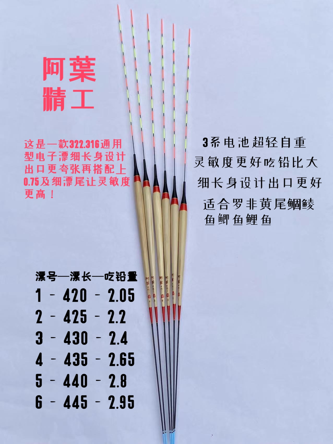 细长身芦苇电子浮漂LED0.8硬尾3系电休闲黑坑底钓鲫鱼罗非鲴鱼