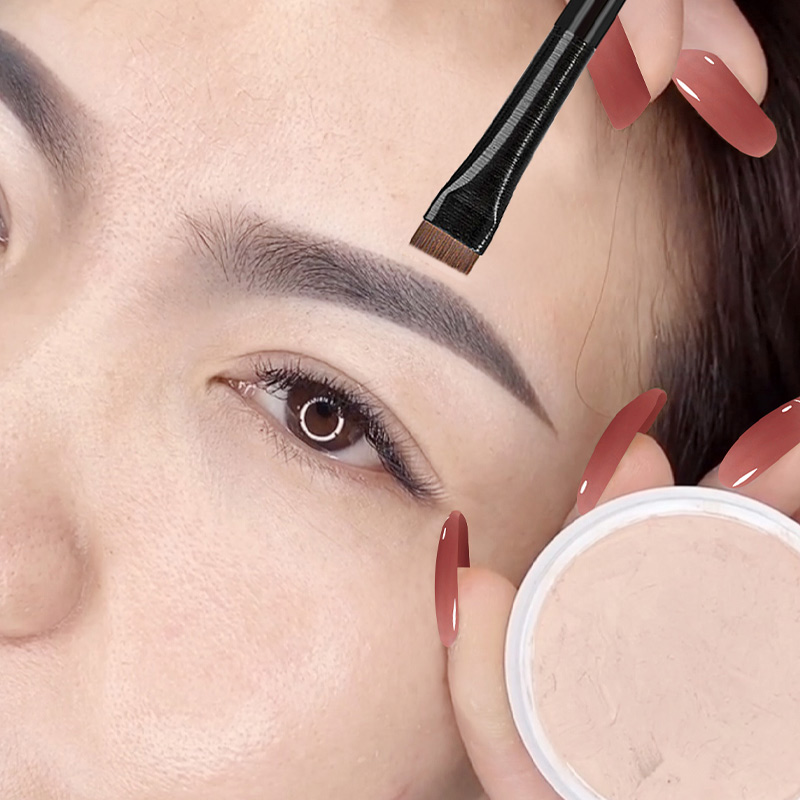 纹绣化妆膏挡斑点痘印遮盖神器肉色强力遮暇隐形专用刀锋眉刷