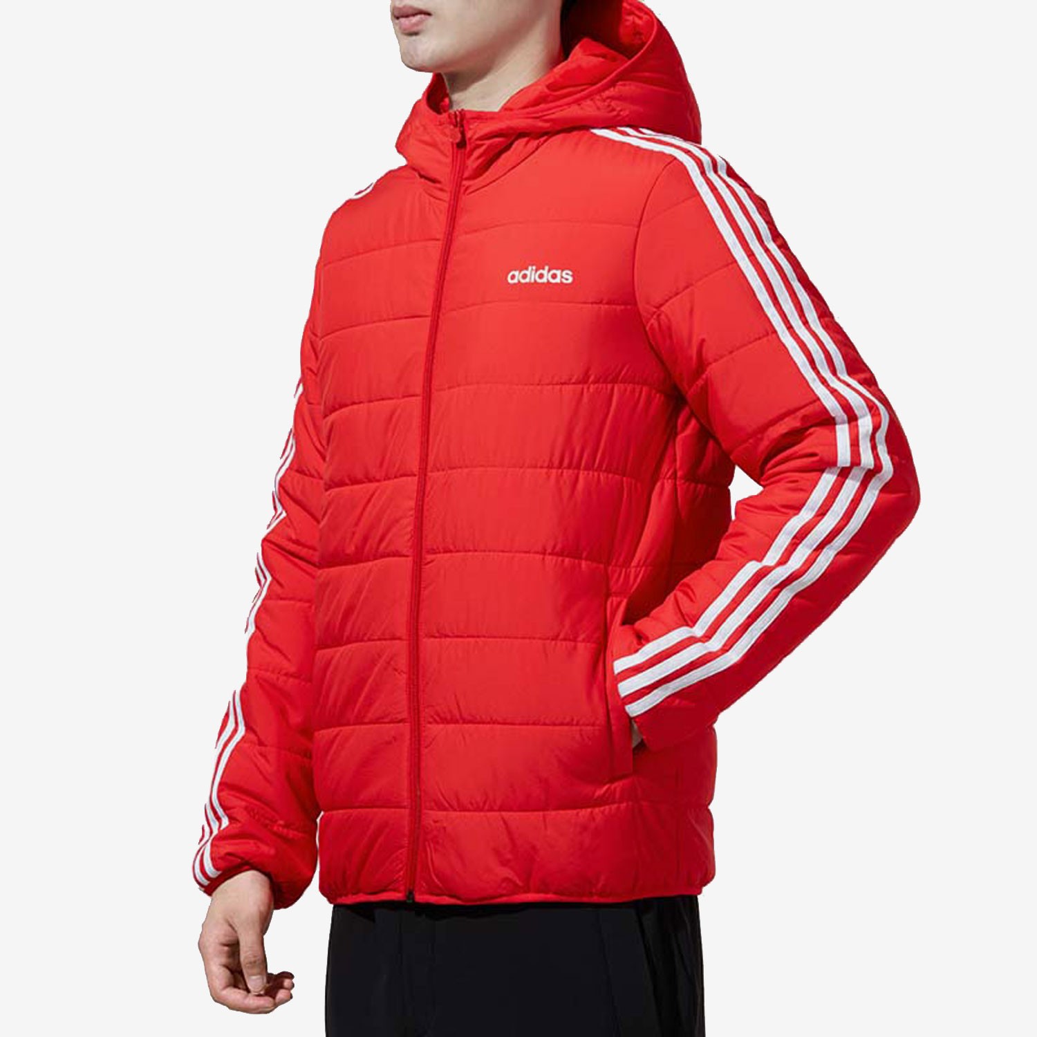 Adidas/阿迪达斯官方正品Neo秋冬新款男子连帽运动保暖棉服H14198