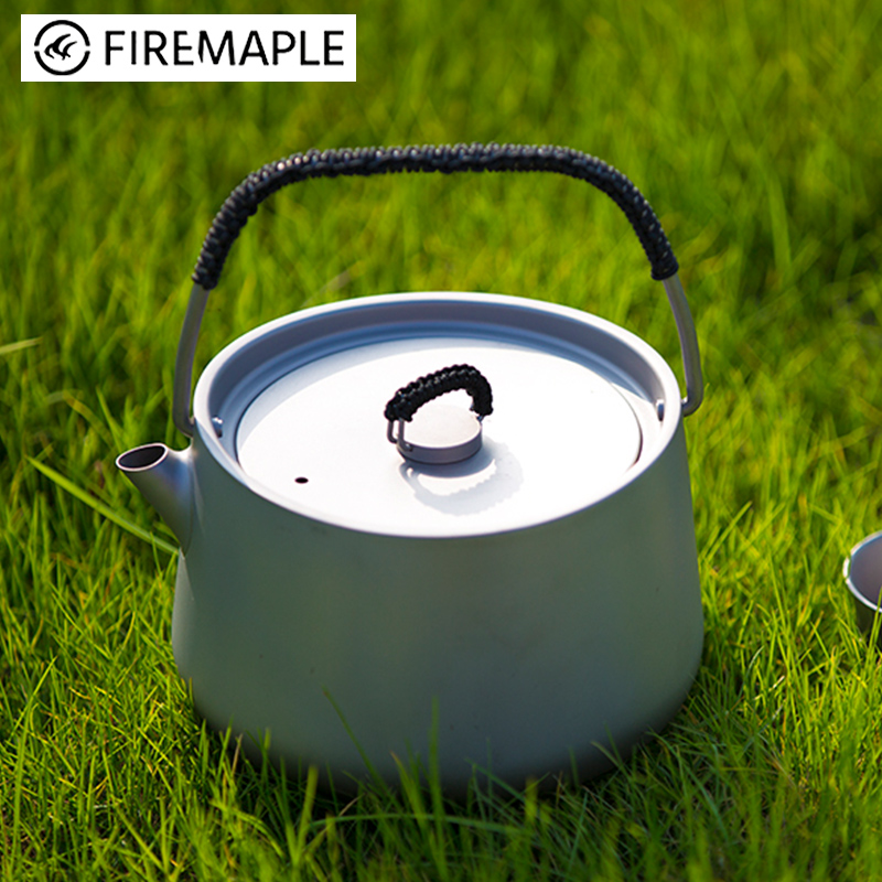 火枫纯钛小茶壶户外便携野外露营饮水壶复古泡茶具钛合金烧水壶