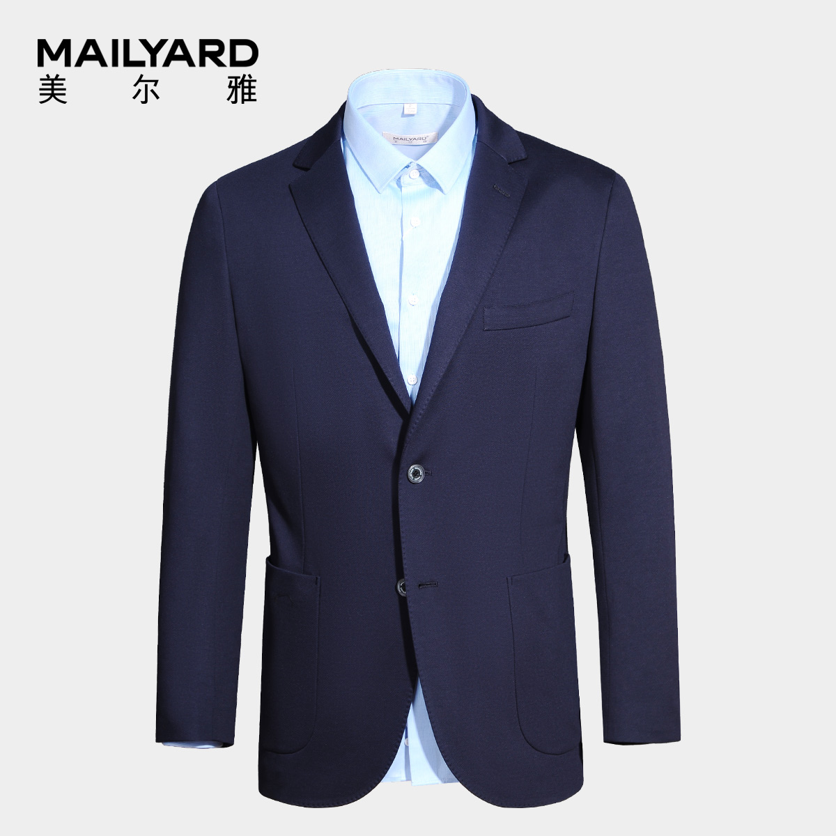 MAILYARD/美尔雅西服单件商务休闲男士春夏薄款双开衩西装上衣525