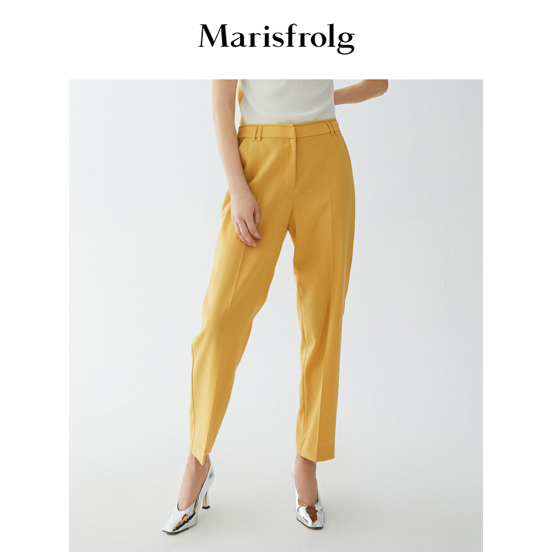 【达人专属】Marisfrolg玛丝菲尔休闲长裤羊毛小脚时尚