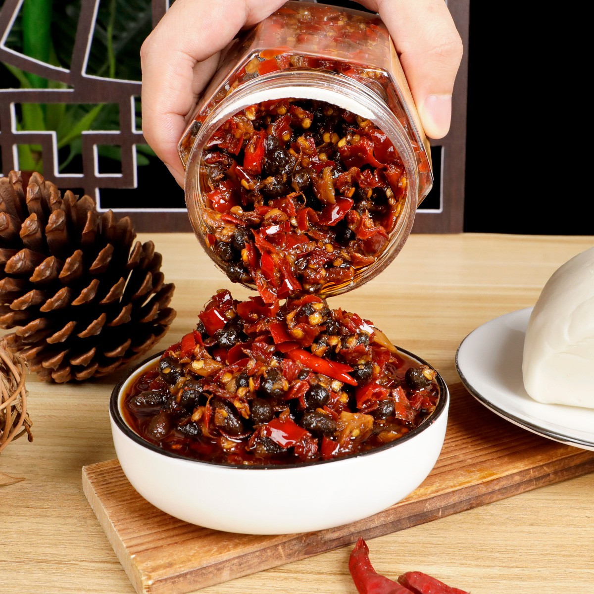 野山椒豆豉爆辣特辣猛辣开胃下饭菜农家制作湖南特产