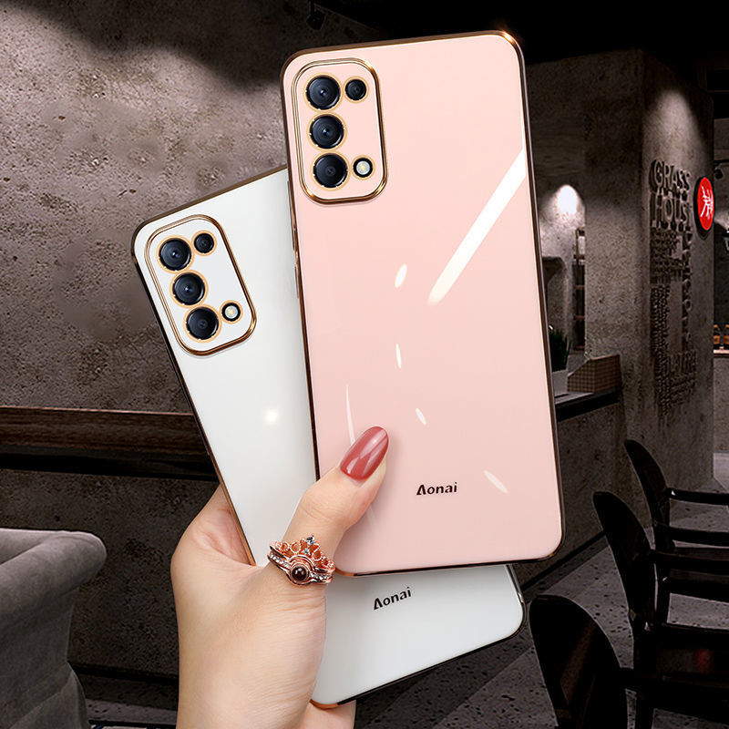 OPPO reno5手机壳男女款reno5全包镜头reno5pro创意纯色硅胶软壳