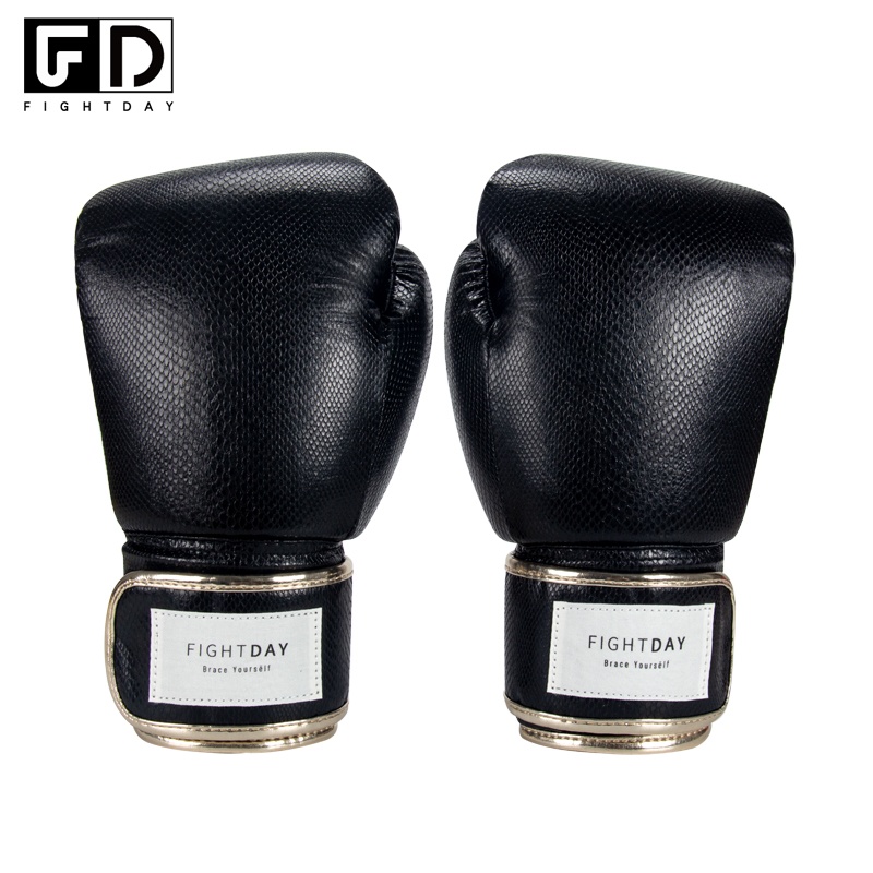 FIGHTDAY拳套蜥蜴纹黑奴舒适拳套超细纤维FD拳套孩搏击拳套泰拳散