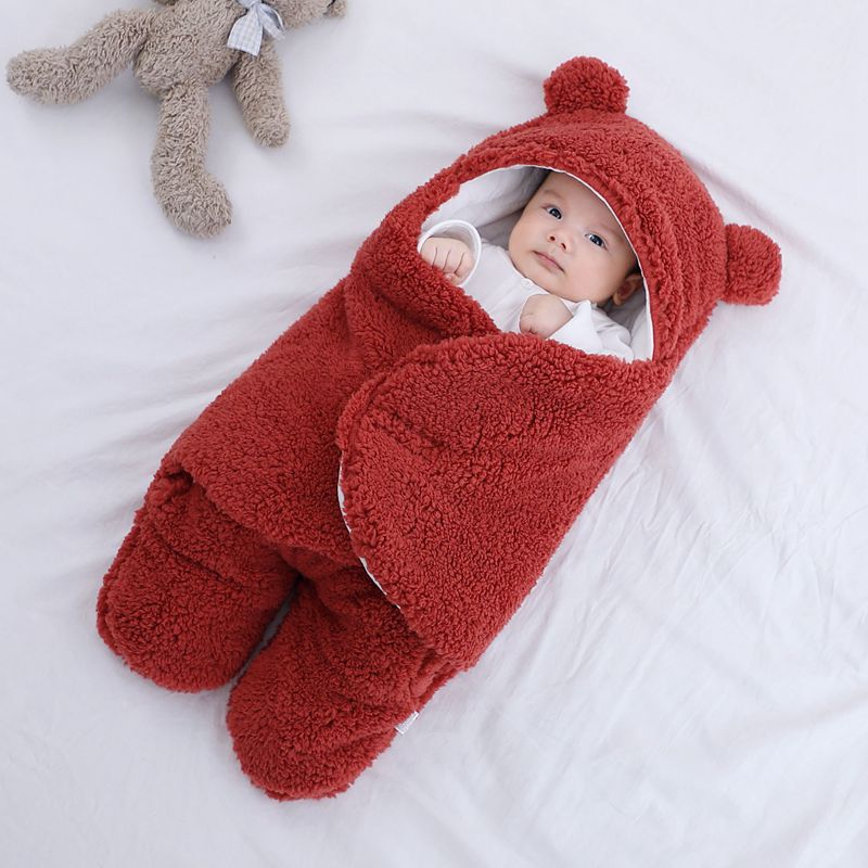 0-6个月婴儿抱被推荐秋冬加厚防惊跳防踢睡袋宝宝抱被新生儿包被
