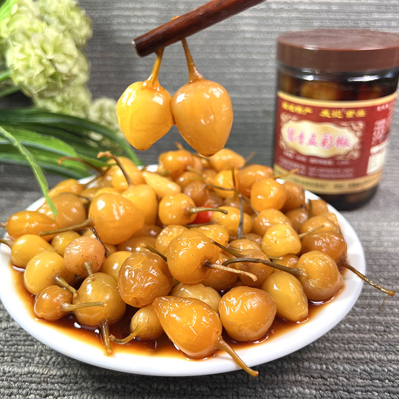 广西甜酸酱香五彩泡椒七彩椒下饭菜600g/900g/瓶香辣脆口中等辣度