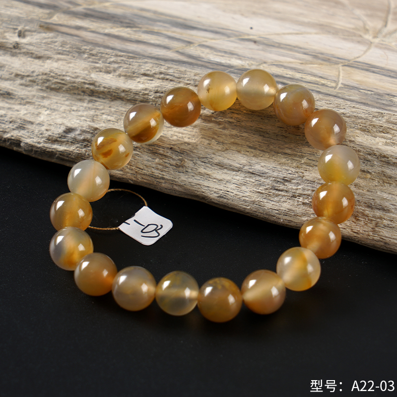 寓石林 树化玉手串生日礼物送女生