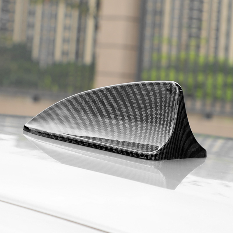 汽车鲨鱼鳍天线车顶装饰用品车载改装个性碳纤维鲨鱼尾车贴通用款