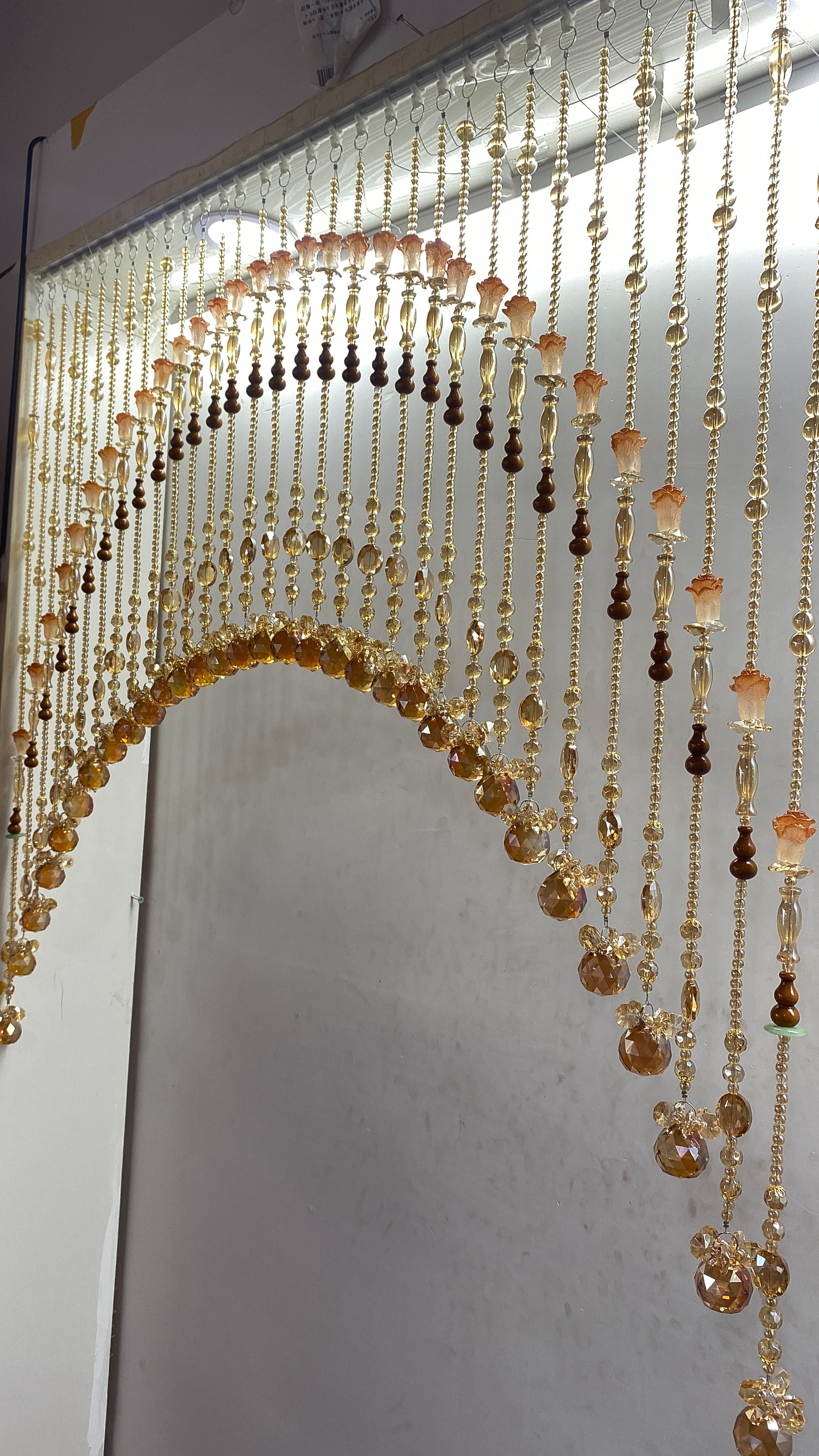 财聚金色聚宝盆全桃木 定制帘