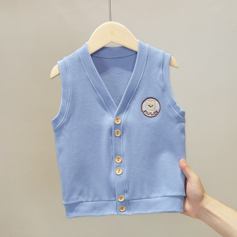儿童女童宝宝马甲男童春秋毛线针织洋气背心薄款小童马夹 872511
