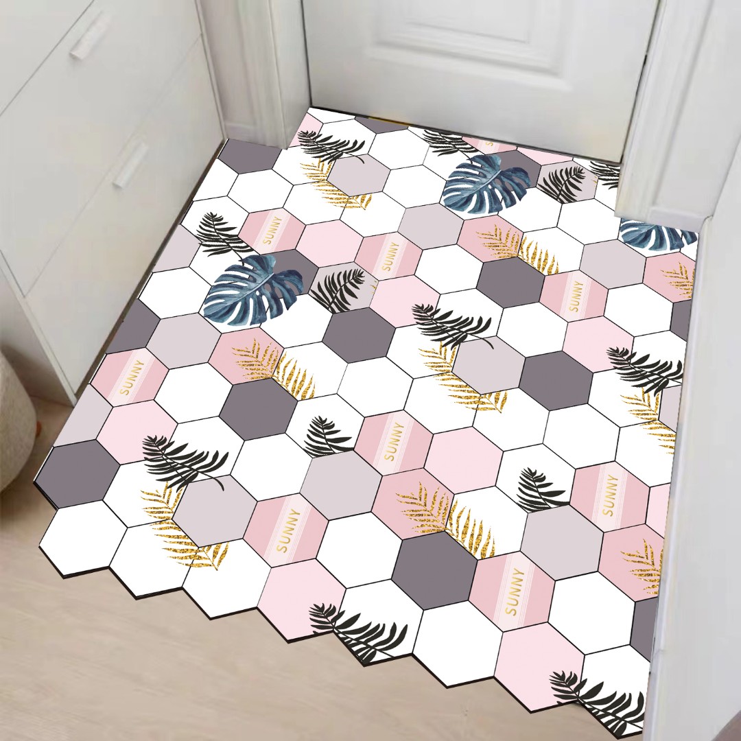 【皮革】厨房地垫免洗脚垫门垫入户门门口防滑玄关耐脏进门裁剪地垫