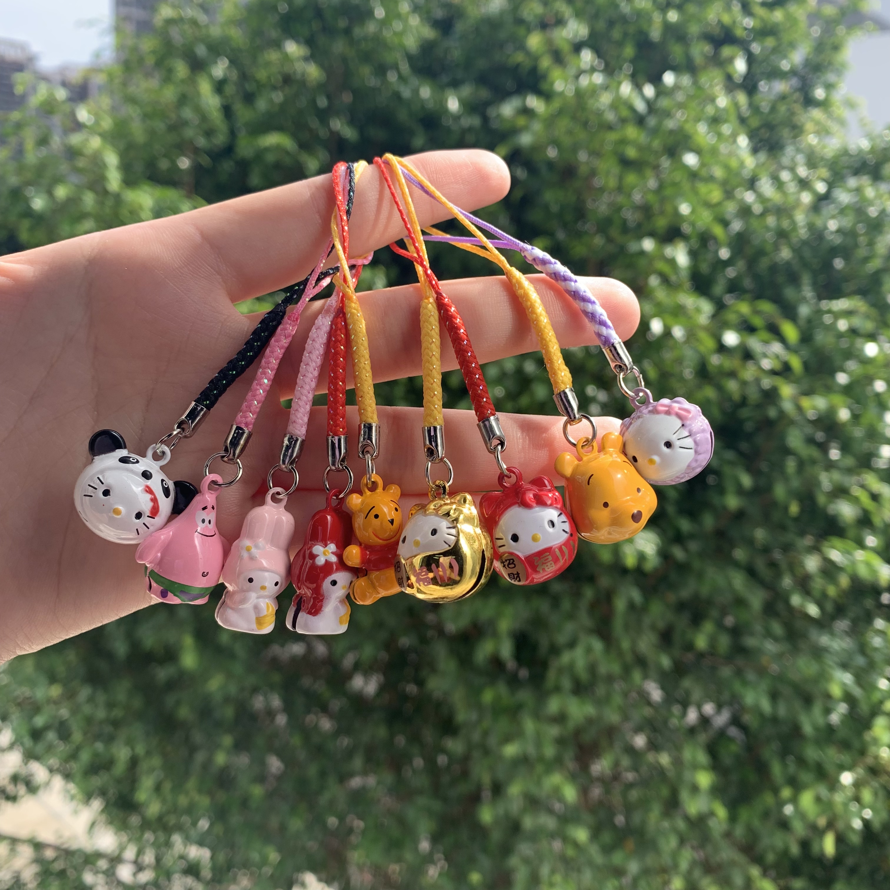 【四季豆家】串珠铃铛KT美乐蒂派大星挂饰吊坠中性