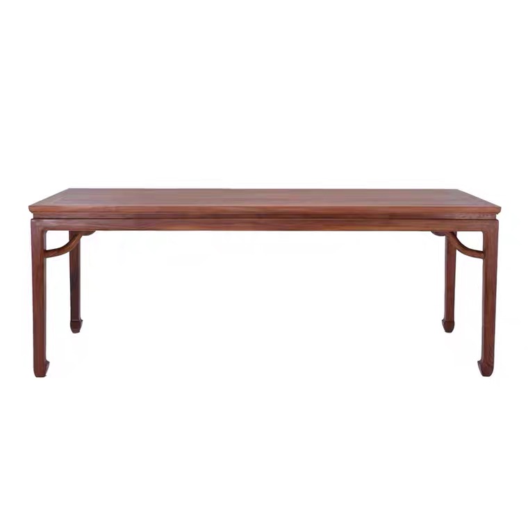 黑胡桃木原木实木马蹄桌