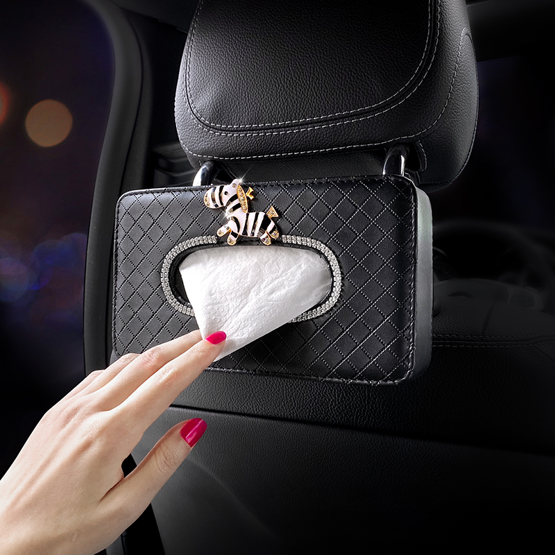 车载纸巾盒卡通创意挂式汽车椅背抽纸盒创意车用纸巾盒车内装饰女