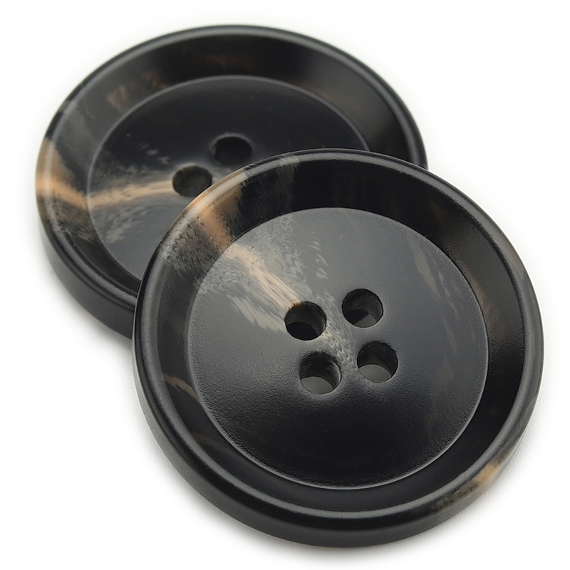 高档树脂纽扣亮光四眼花纹扣子羊绒皮草大衣风衣毛呢外套圆形西服