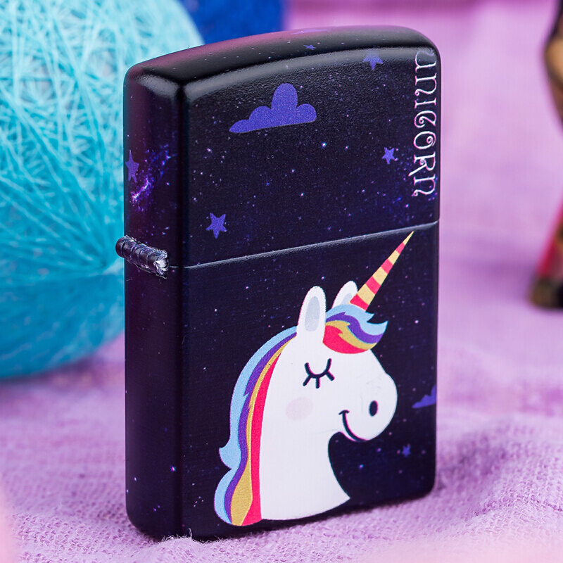 ZIPPO/芝宝【官方正品】彩虹独角兽 款式彩印彩虹马送女友DYJ1