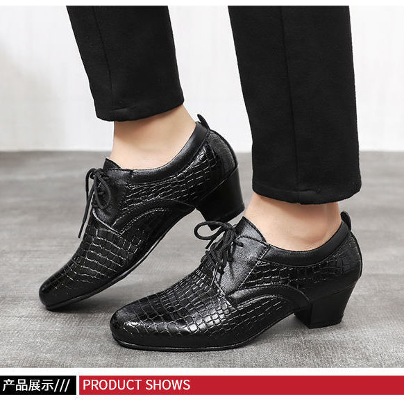 真皮男士摩登舞鞋软底交谊舞蹈鞋男式室外跳舞鞋拉丁国标广场舞鞋