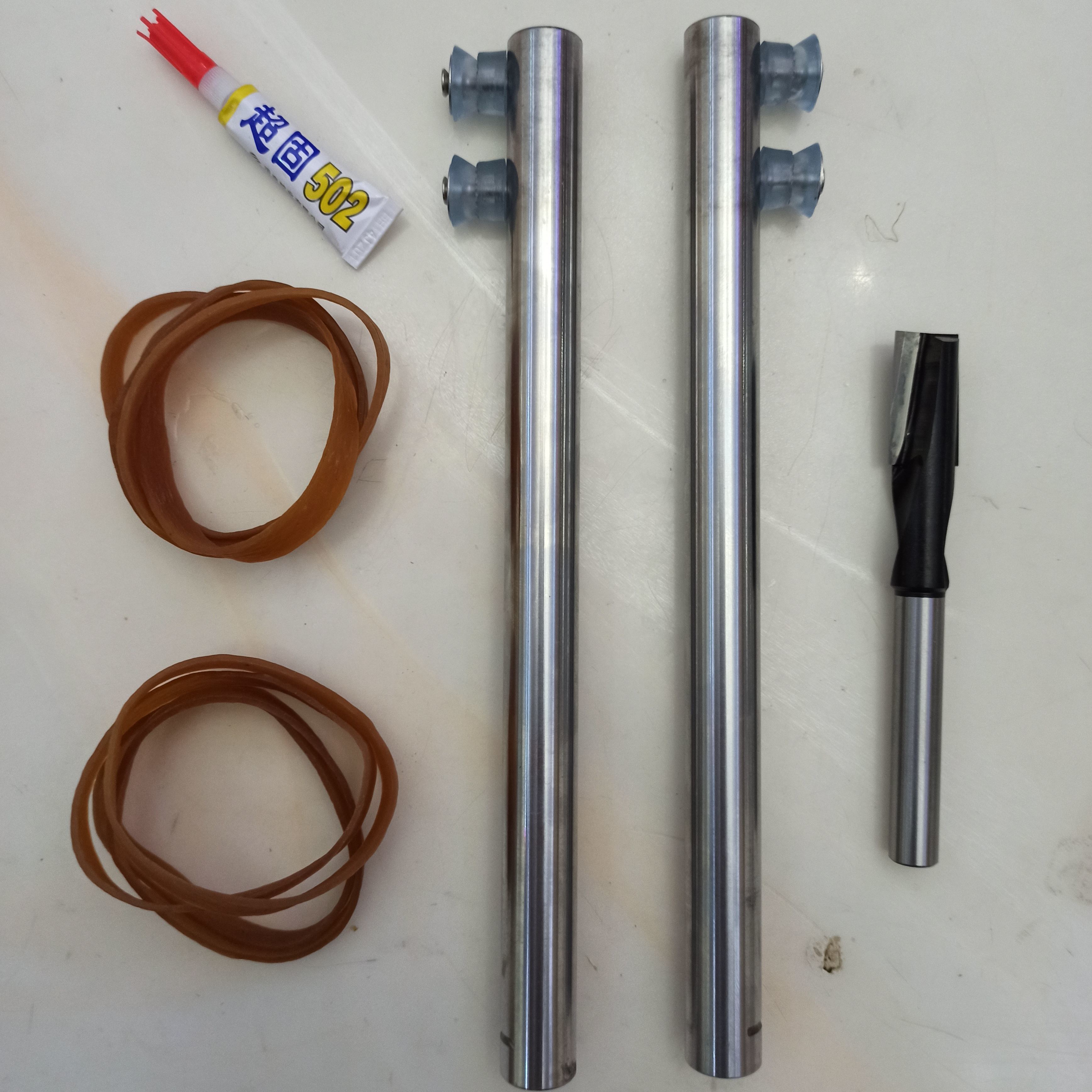 电木铣修边机雕刻机2代加长滑杆改装配件总长27公分直径20mm