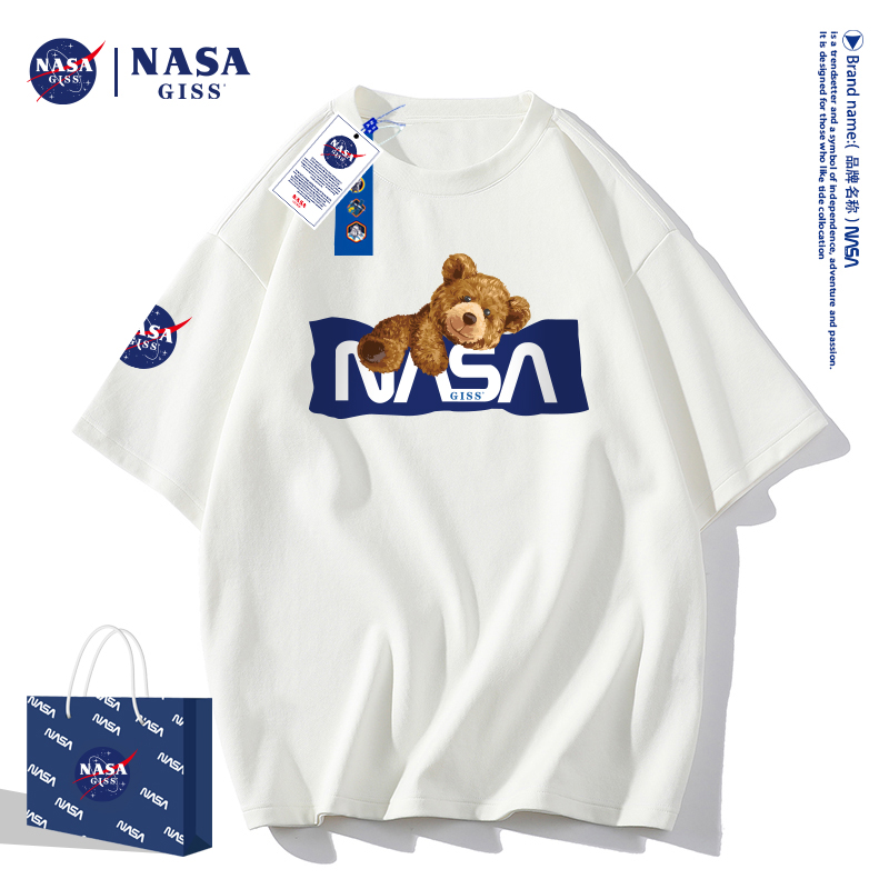 NASA GISS 联名款趴趴熊印花男女同款纯棉T 89221