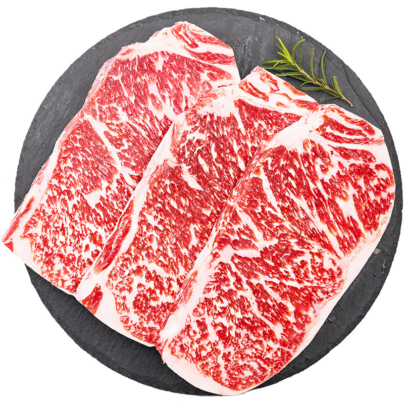 澳洲M9西冷牛排500g 谷饲600天黑毛和牛雪花原切牛肉