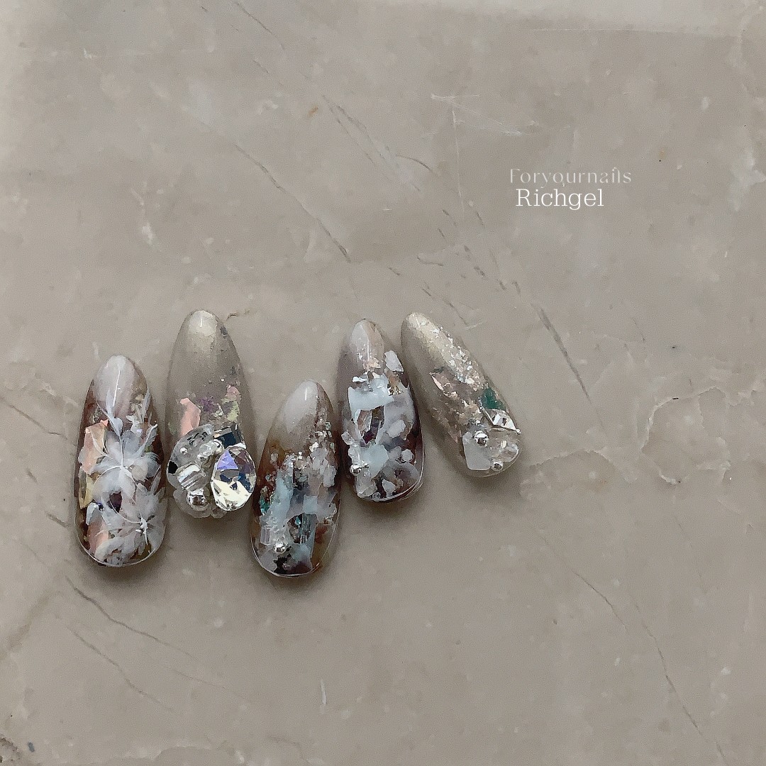 Reikogel优奈美业 美甲饰品 微光海棠琉璃粉超薄流行ins粉彩色