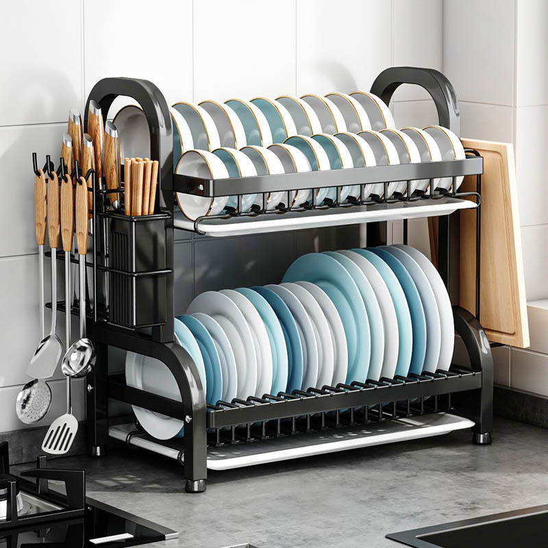 厨房碗碟置物架家用多功能水槽台面沥水架晾碗盘筷子厨具收纳架子