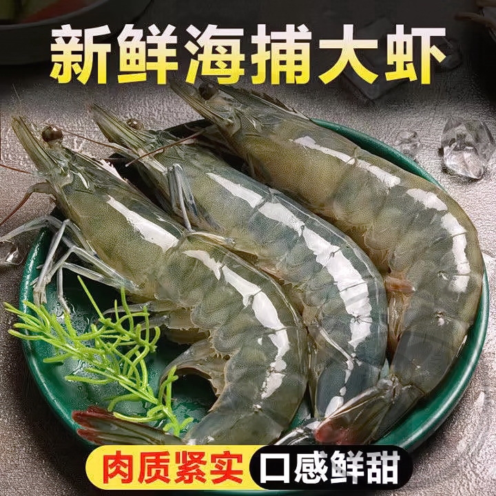 新疆包邮【白云优鲜】新到盐田大虾速冻锁鲜多种规格 到手3.3斤
