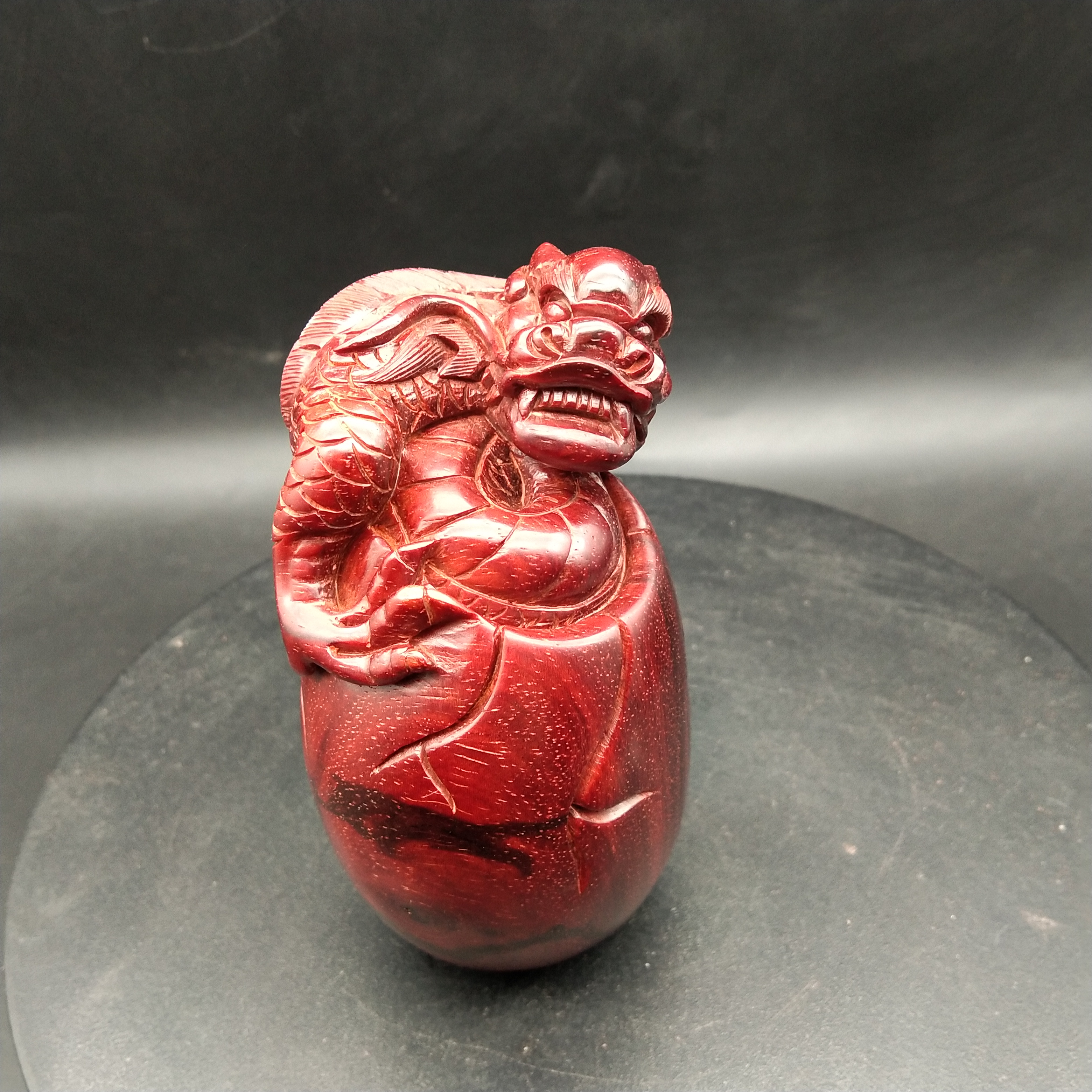 湘工本木阁纯手工制作龙蛋工艺品