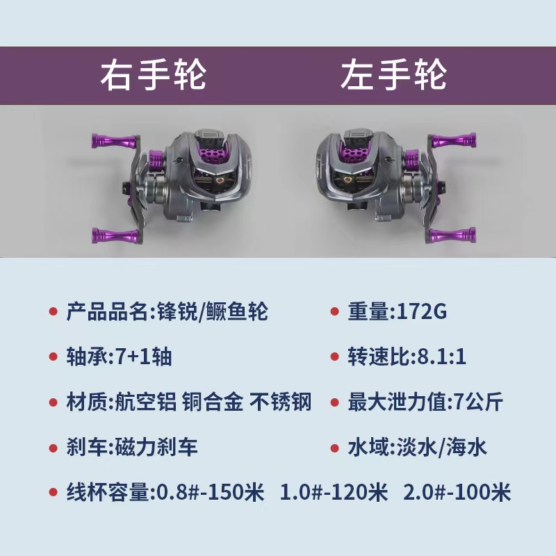科马斯锋锐鳜鱼水滴轮陶瓷轴承抛投顺滑钓鱼轻量化稳定泛用