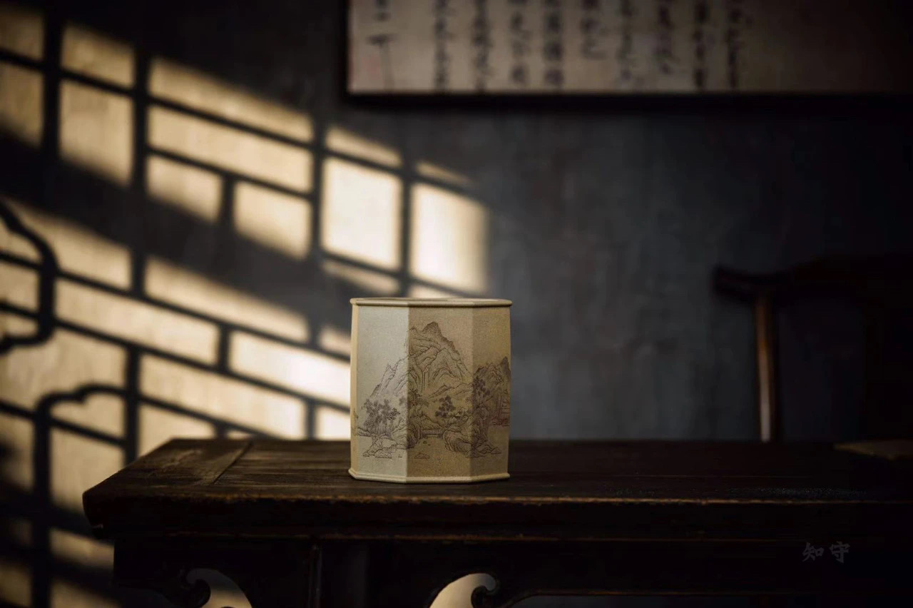 【知守.茶器】八方笔筒，储亚军作品