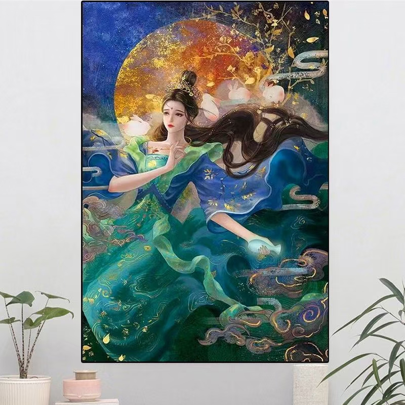 嫦娥奔月大格105✘75厘米51色