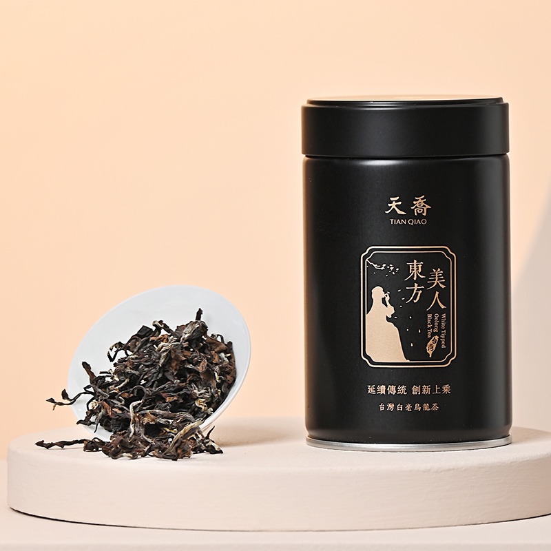 天乔 东方美人茶 膨风茶 台湾高山茶 蜜香型白毫乌龙红茶 50g/罐