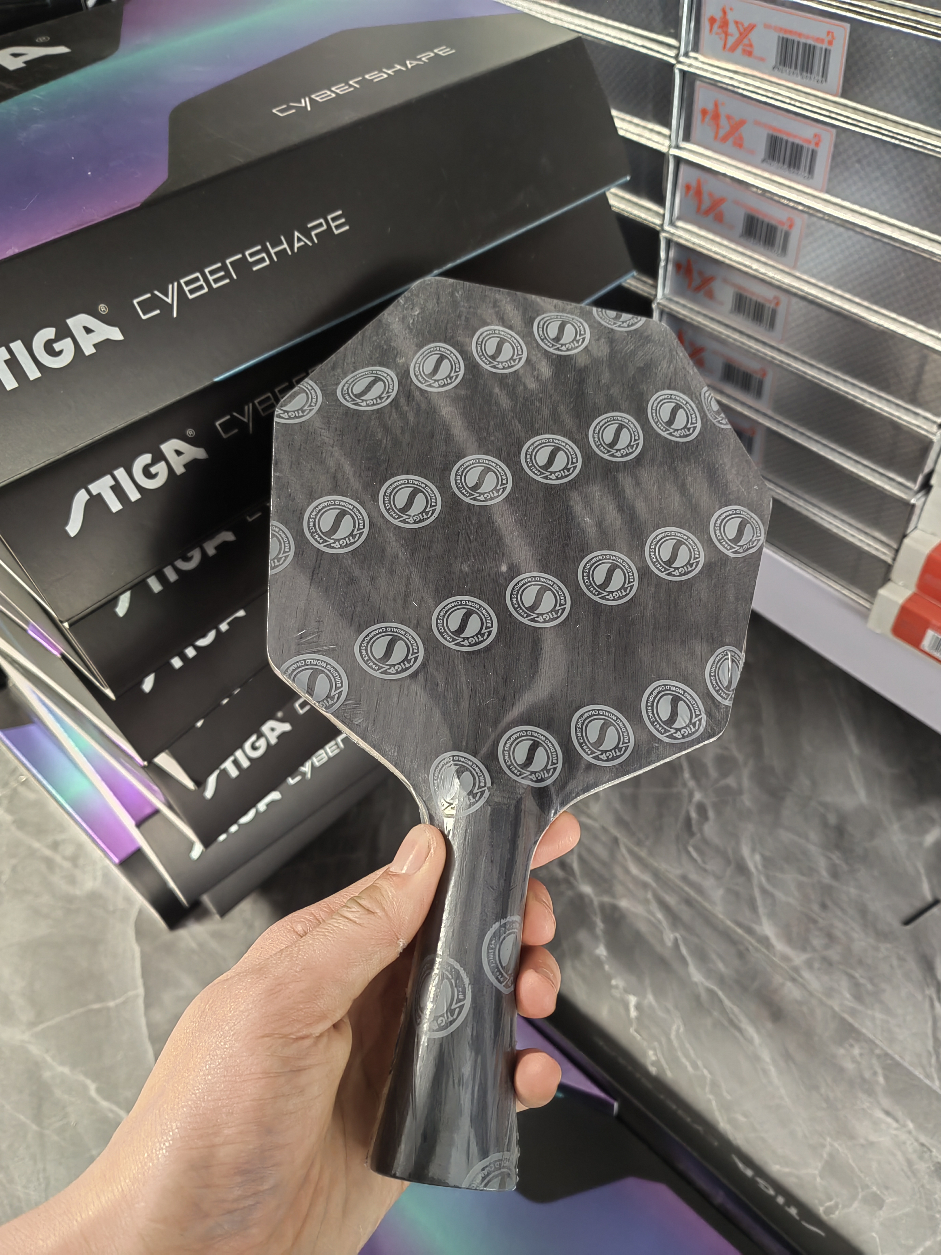 STIGA斯帝卡斯蒂卡 赛博6乒乓球底板球拍异形六边形莫雷高德