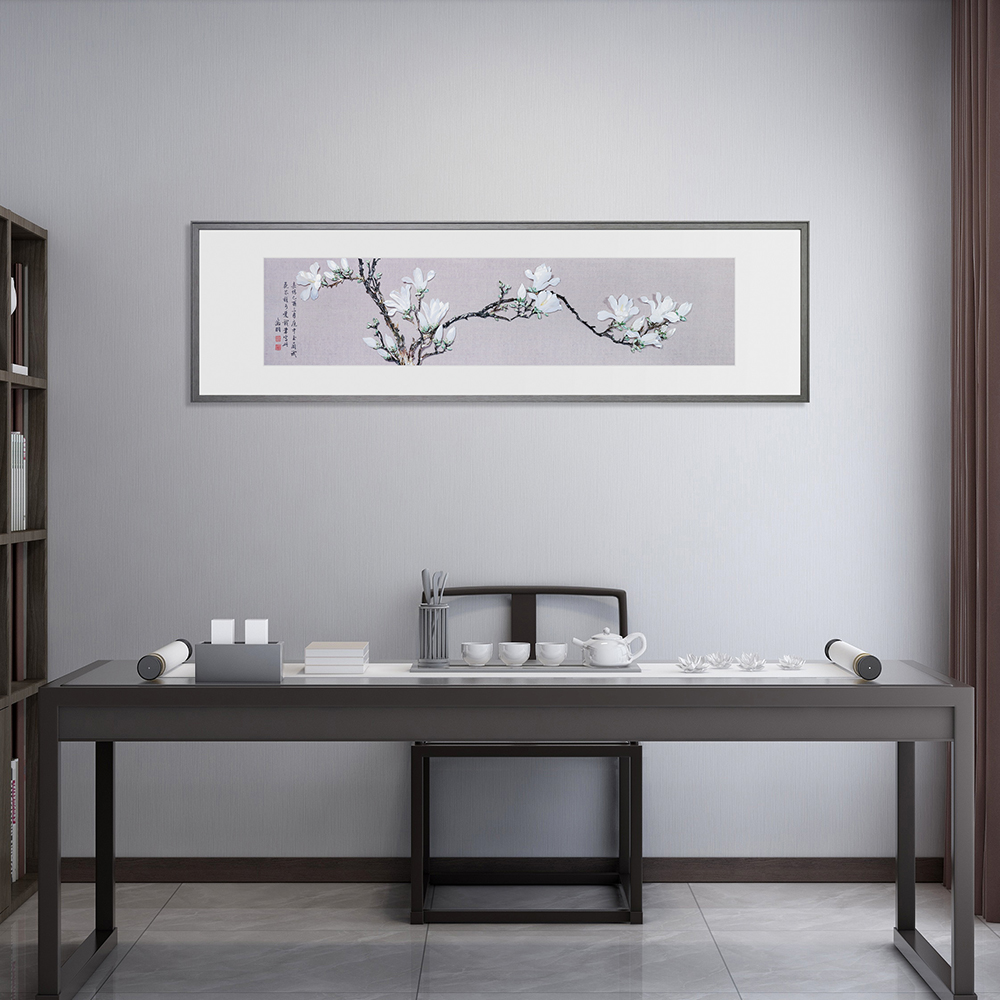 喜蛙贝雕玉兰贝壳新中式客厅装饰画办公室卧室沙发墙面中国风