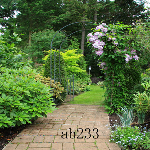 直播背景布立体主播布3D山水大草原主竹林室外风景荷花农村破房子