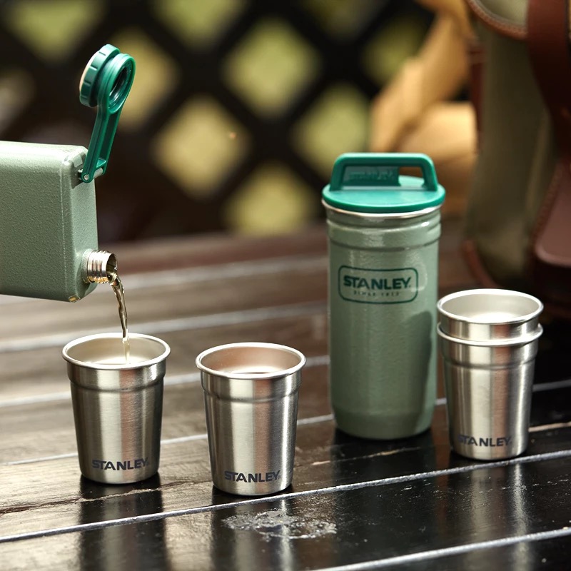 美国STANLEY史丹利304不锈钢便携酒杯壶樽定制礼品随身迷你男女士