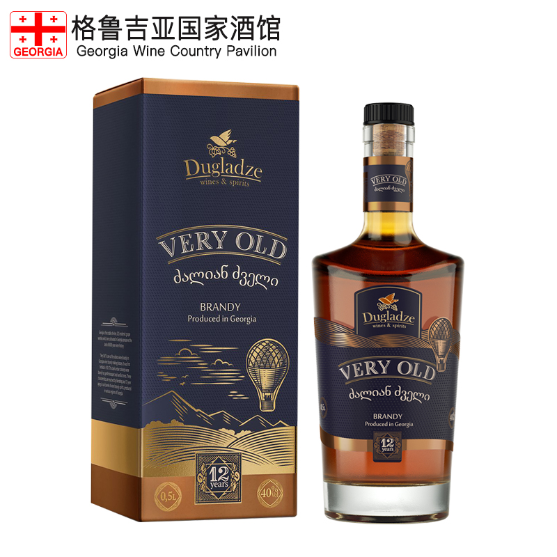 独格拉则十分陈12年陈酿白兰地【格鲁吉亚国家酒馆】原瓶进口洋酒