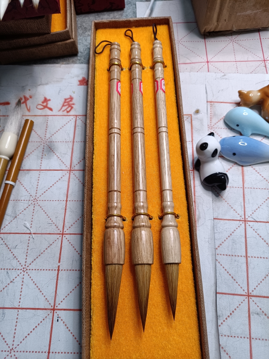 实木杆狼毫大中小楷