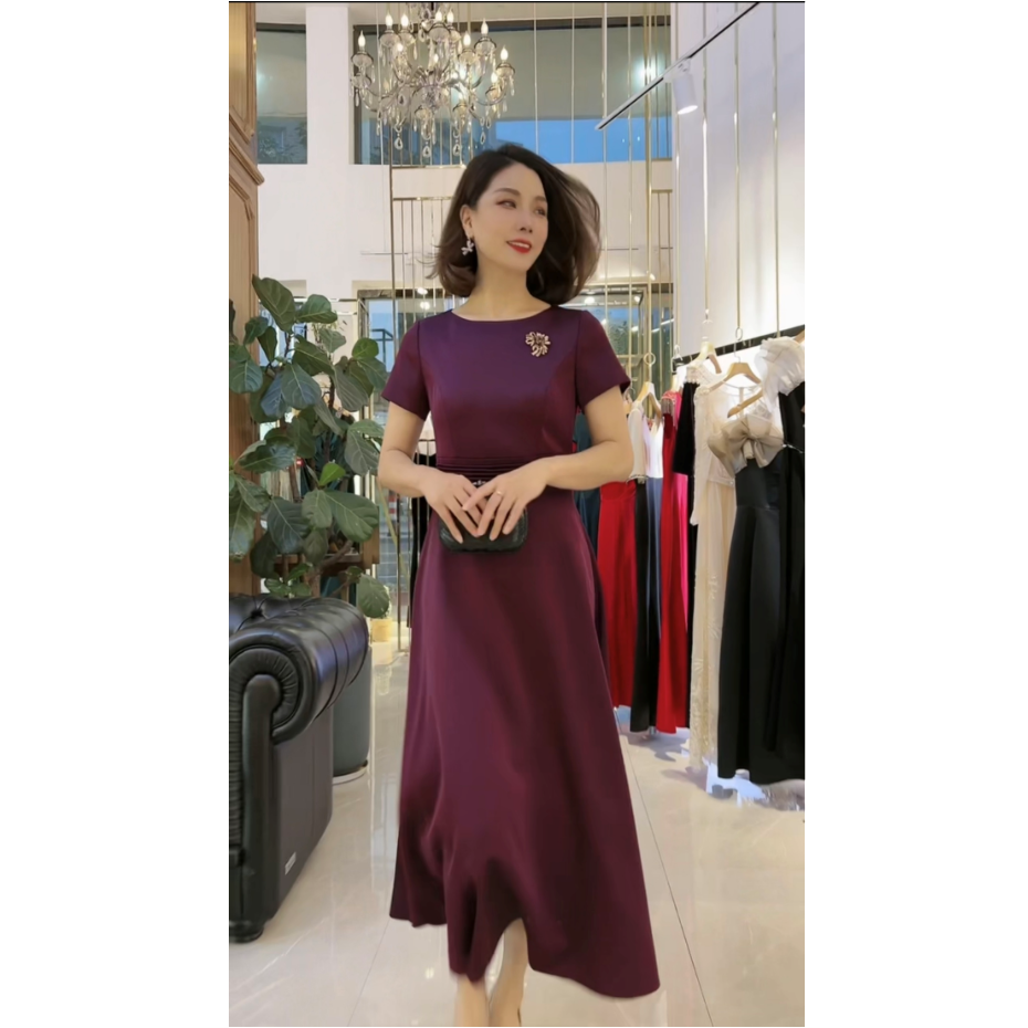 Y-5015梦娇步步高显瘦气质礼服喜妈妈轻奢时尚法式修身休闲连衣裙