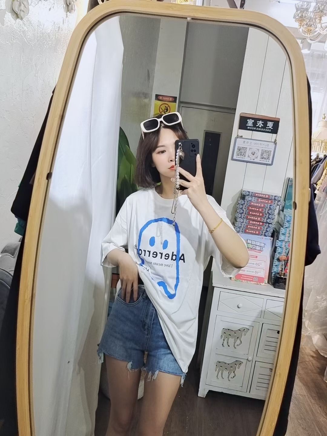 休闲宽松T恤/均码