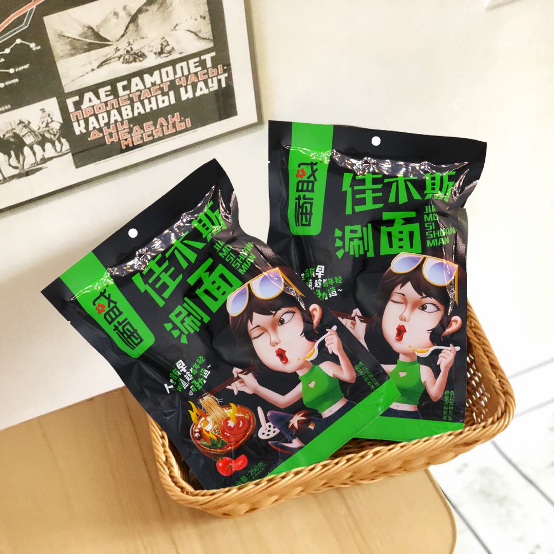 盛梅315克佳木斯涮面特色麻辣涮冷面