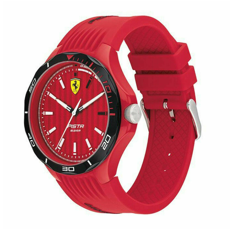 FERRARI/法拉利0830781-男士红色硅胶表带时尚潮流腕表44MM
