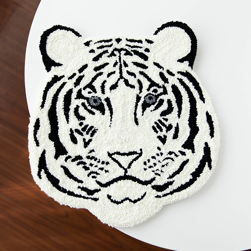 手工diy老虎地毯戳戳绣材料包新手零基础礼物送男友亲手制作